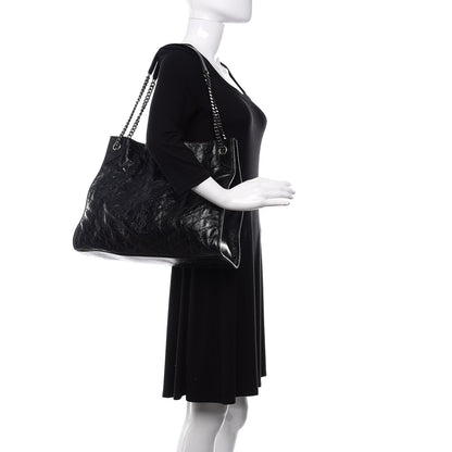Saint Laurent Crinkled Calfskin Matelasse Monogram Niki Shoulder Bag Black 2 of 12