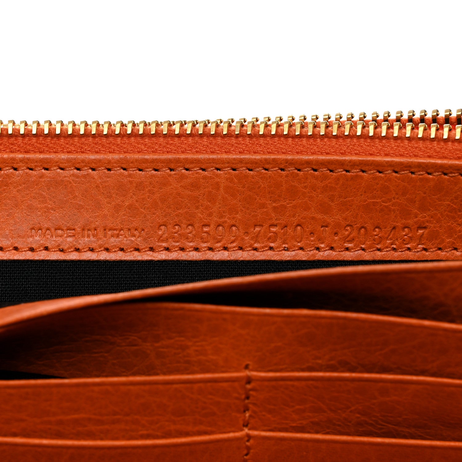 Balenciaga Agneau Giant 12 Gold Hardware Money Wallet Tangerine 7 of 7