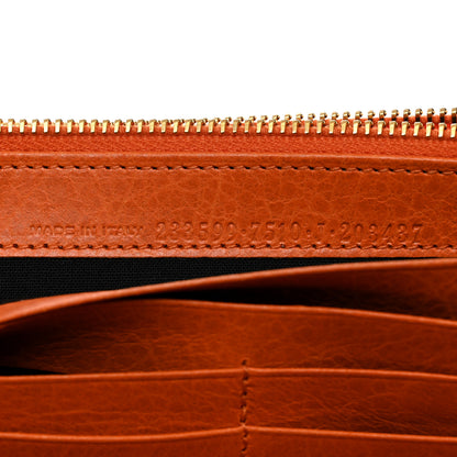 Balenciaga Agneau Giant 12 Gold Hardware Money Wallet Tangerine 7 of 7