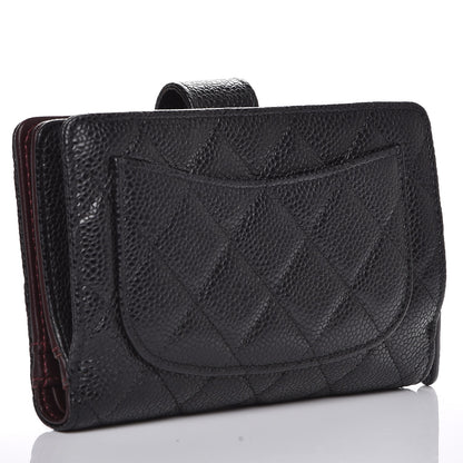 Chanel Caviar Quilted Zipped Pocket Wallet Black 3 of 11