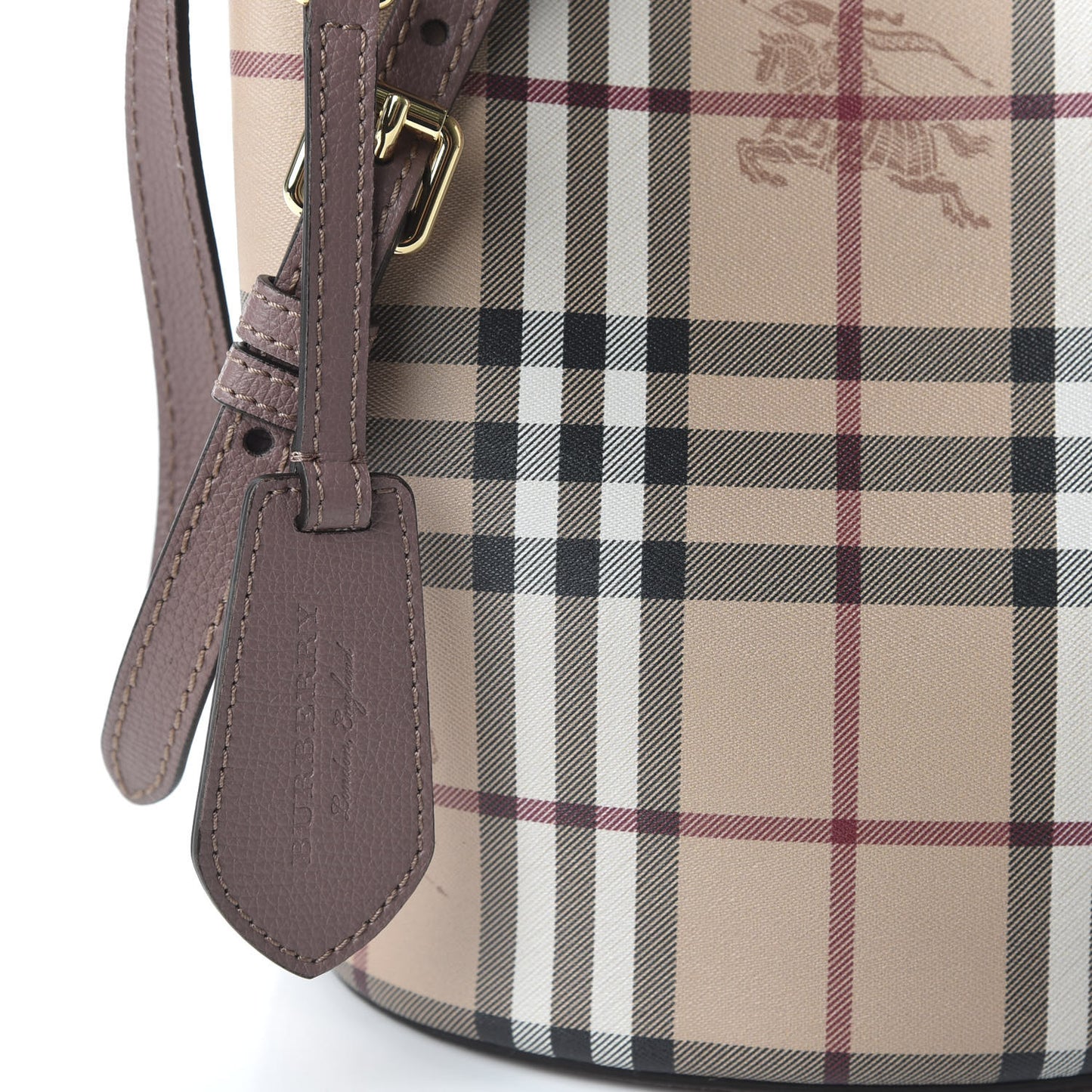 Haymarket Check Colours Small Lorne Bucket Crossbody Light Elderberry