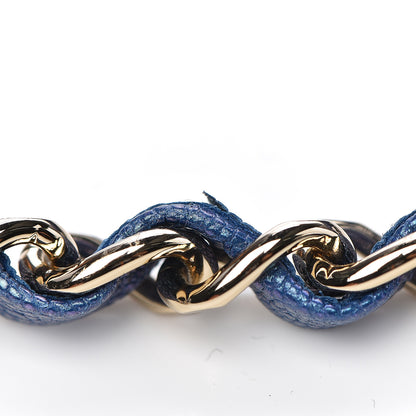 Chanel Iridescent Caviar Quilted Medium Double Flap Dark Blue 12 of 13