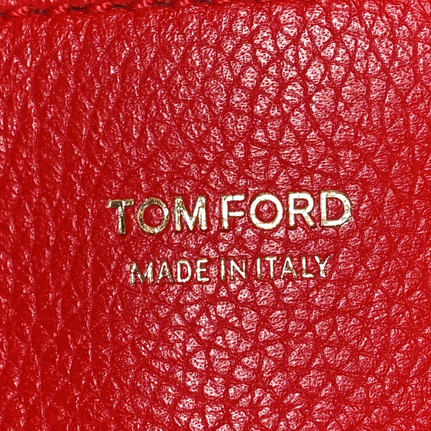 Tom Ford Pebbled Calfskin Large Jennifer Flame Red 6 of 8
