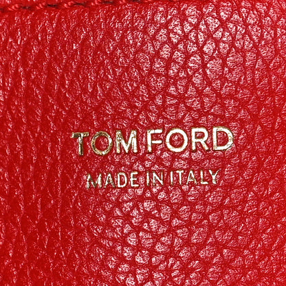 Tom Ford Pebbled Calfskin Large Jennifer Flame Red 6 of 8