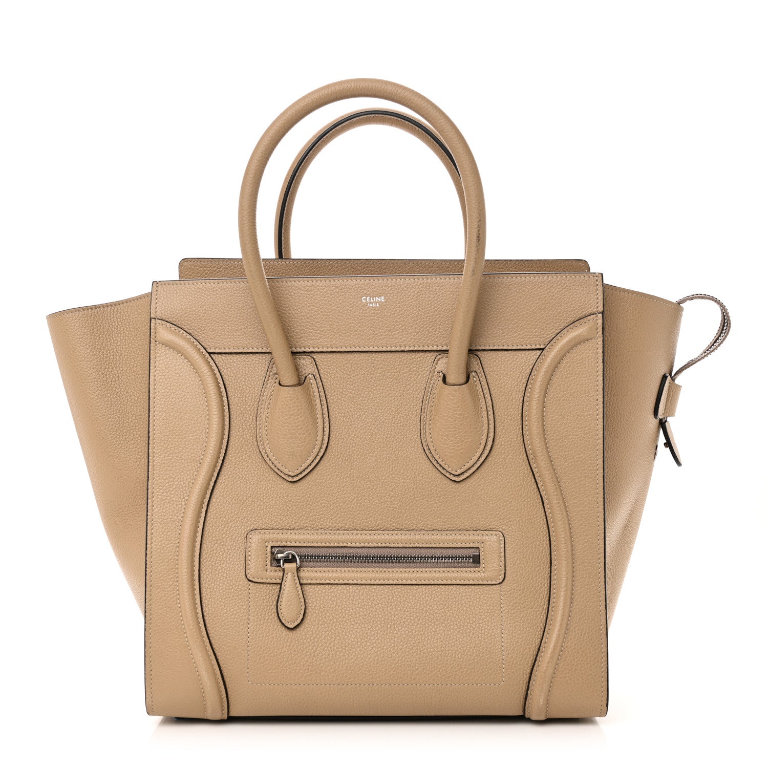 Celine Drummed Calfskin Mini Luggage Dune 1 of 11