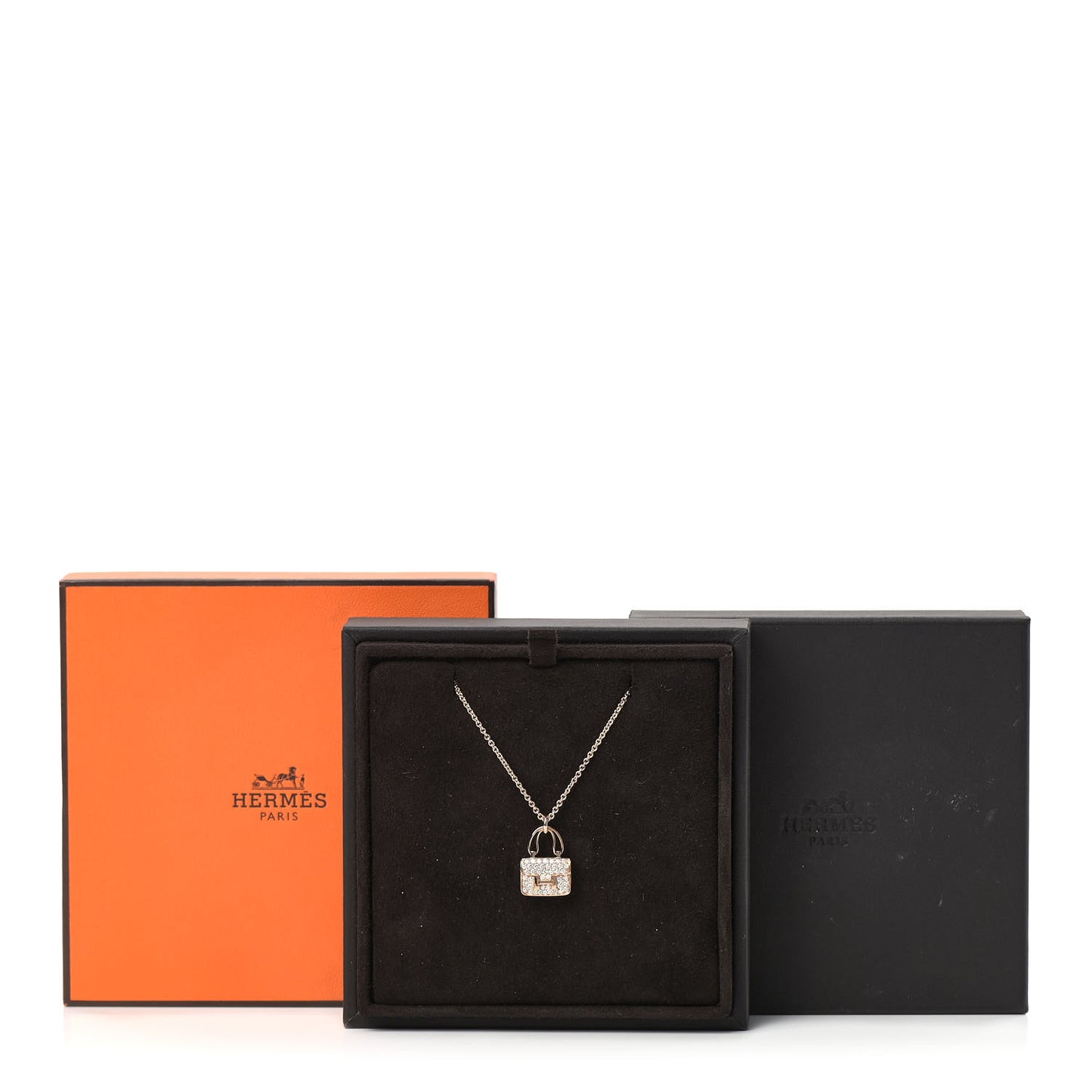 18K Rose Gold Diamond Constance Amulettes Pendant Necklace