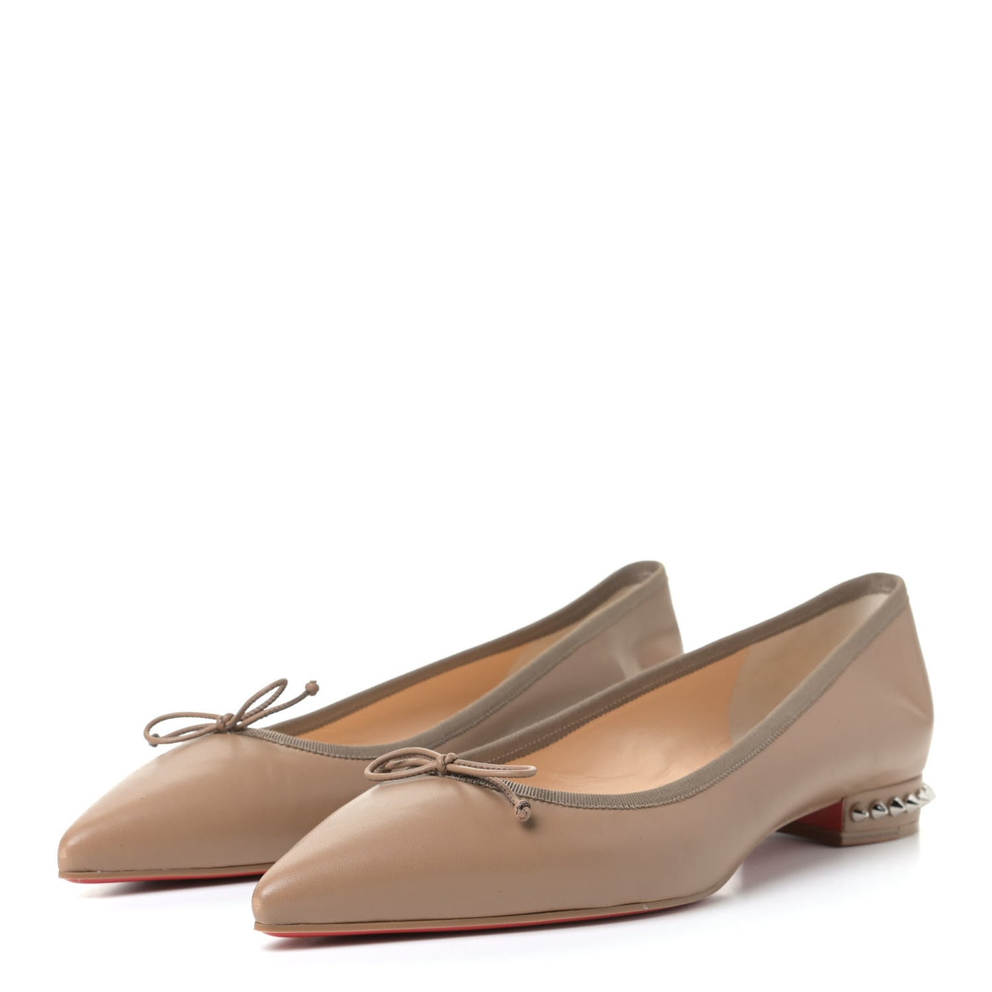 Nappa Spiked Hall Flats 41 Nude
