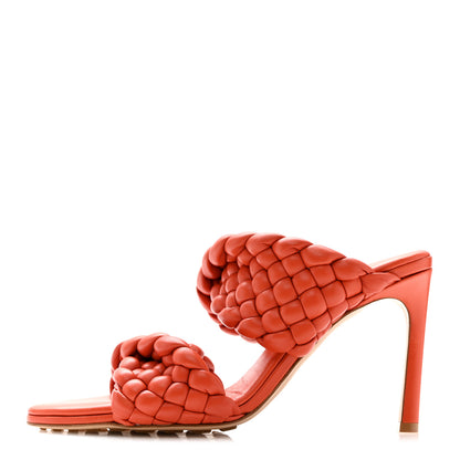 Bottega Veneta Nappa Twisted Padded Intrecciato Curve Slide Sandals 37 Paprika 1 of 10