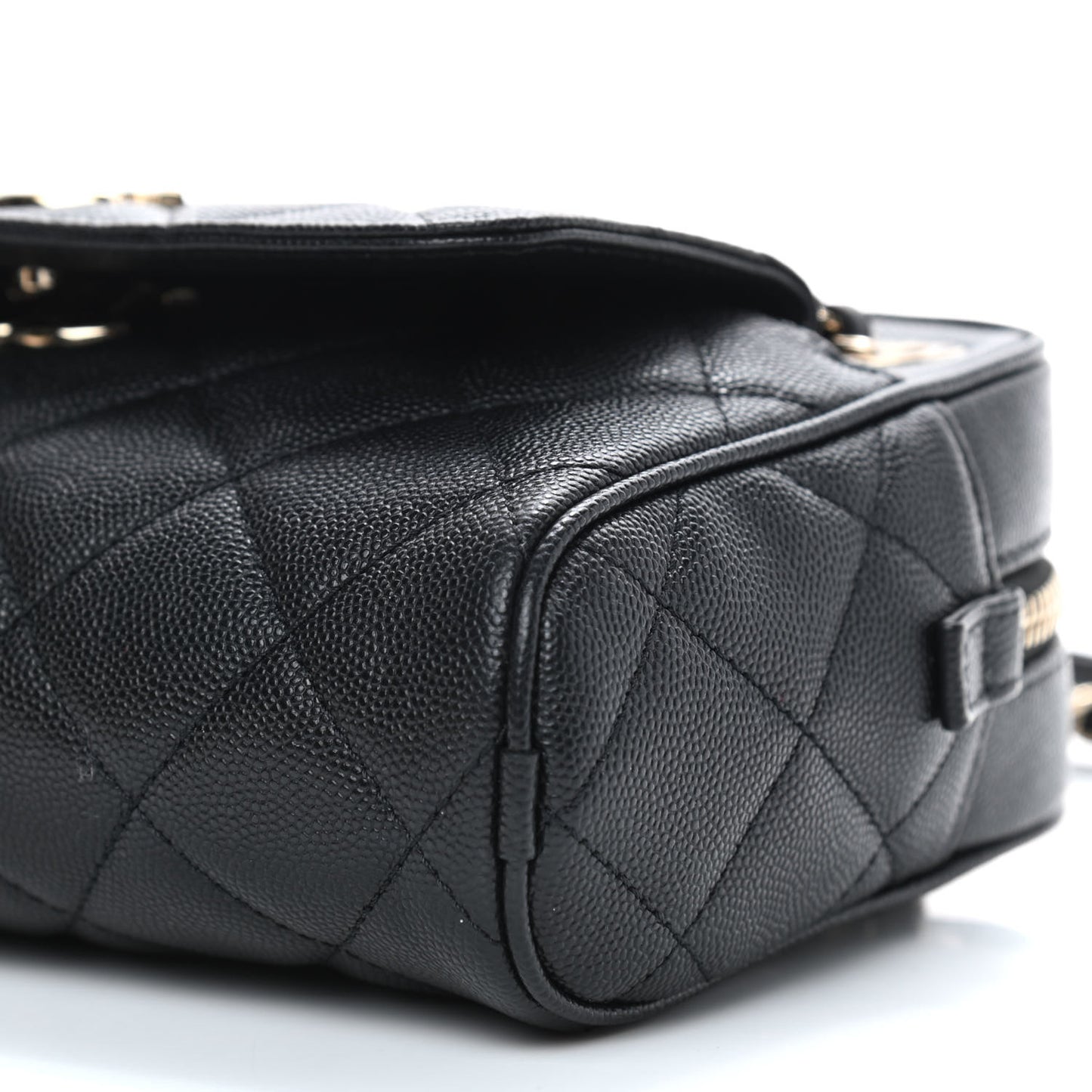 Caviar Quilted Small In & Out Camera Case Black