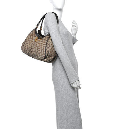 Gucci Monogram Large D Gold Hobo Dark Brown 2 of 13