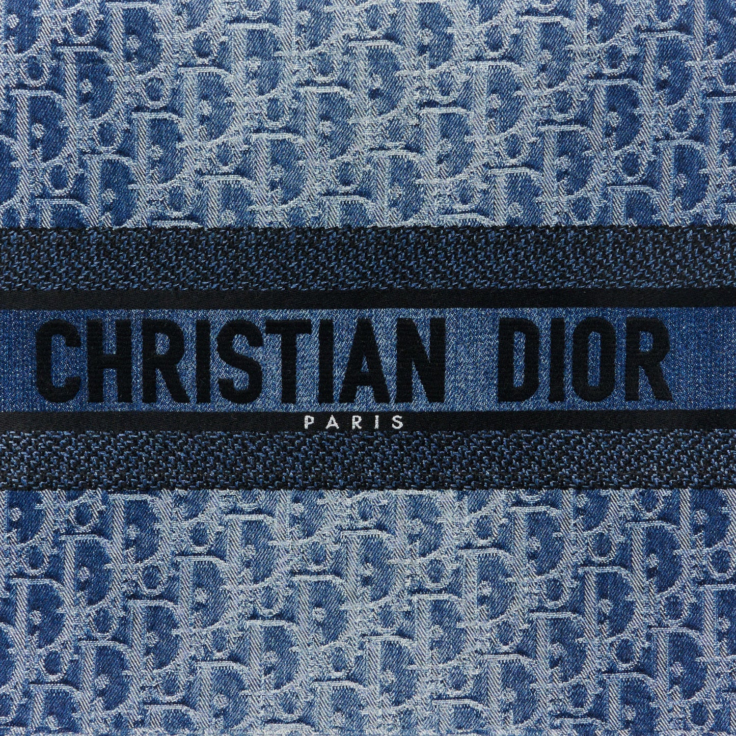 Oblique Denim Medium Book Tote Blue