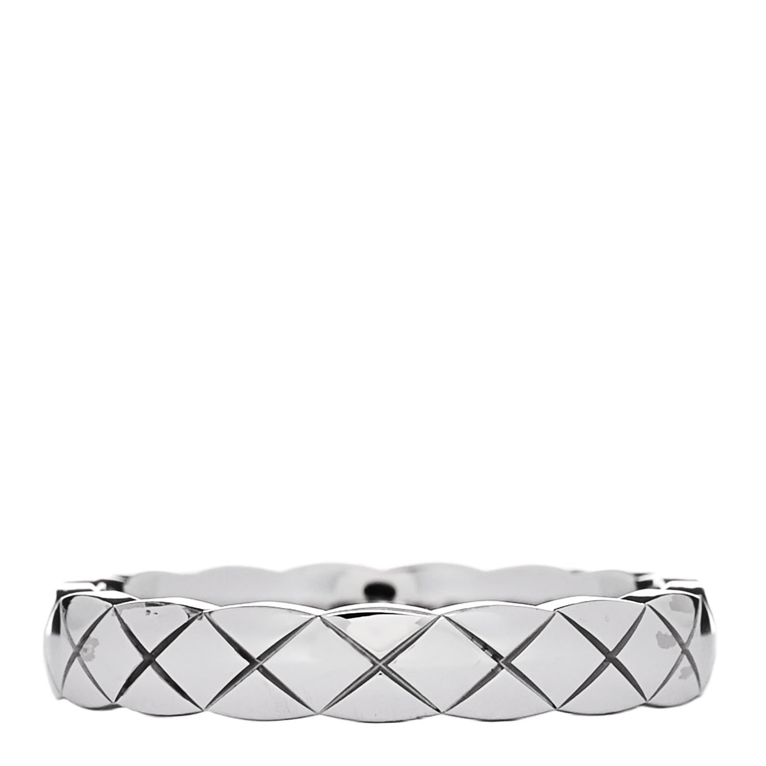 Chanel 18K White Gold Mini Coco Crush Ring 49 4.75 1 of 5