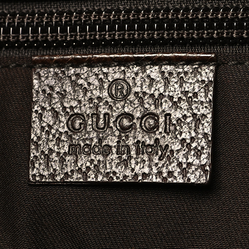Gucci GG Monogram Medium Flap Messenger Bag Beige Dark Brown 1874913 ...