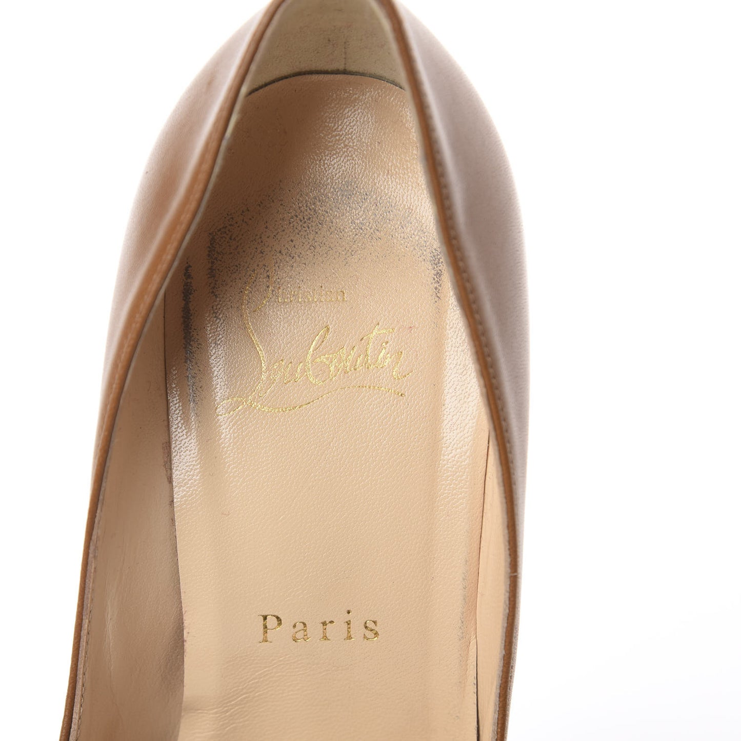 Shiny Nappa Decoltish 100 Pumps 37.5 Safari