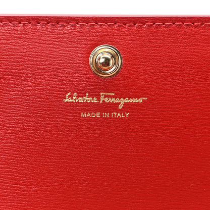 Salvatore Ferragamo Calfskin City Wallet On Chain Red 6 of 11