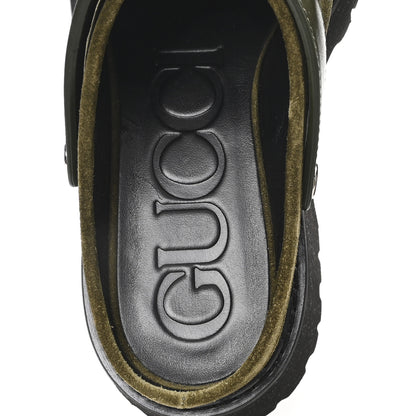 Gucci Suede Womens Horsebit Platform Mules 36 Dark Green 8 of 11