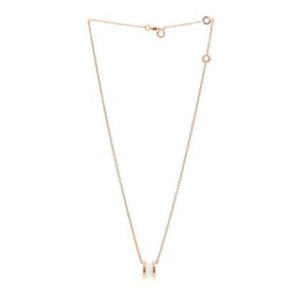 Bulgari 18K Rose Gold White Ceramic B.Zero1 Pendant Necklace 3 of 5