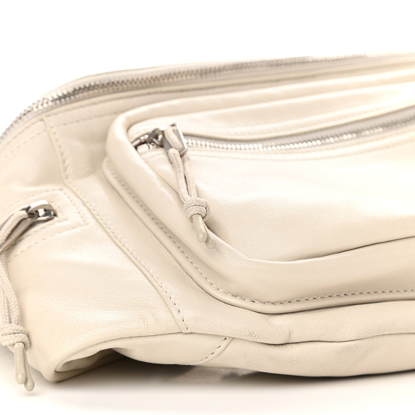 Calfskin Ripstop Logo Body Belt Bag Crema Soft