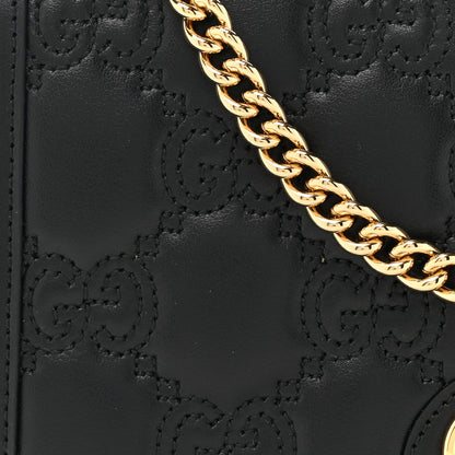 Gucci Calfskin GG Matelasse Chain Wallet Black 9 of 12