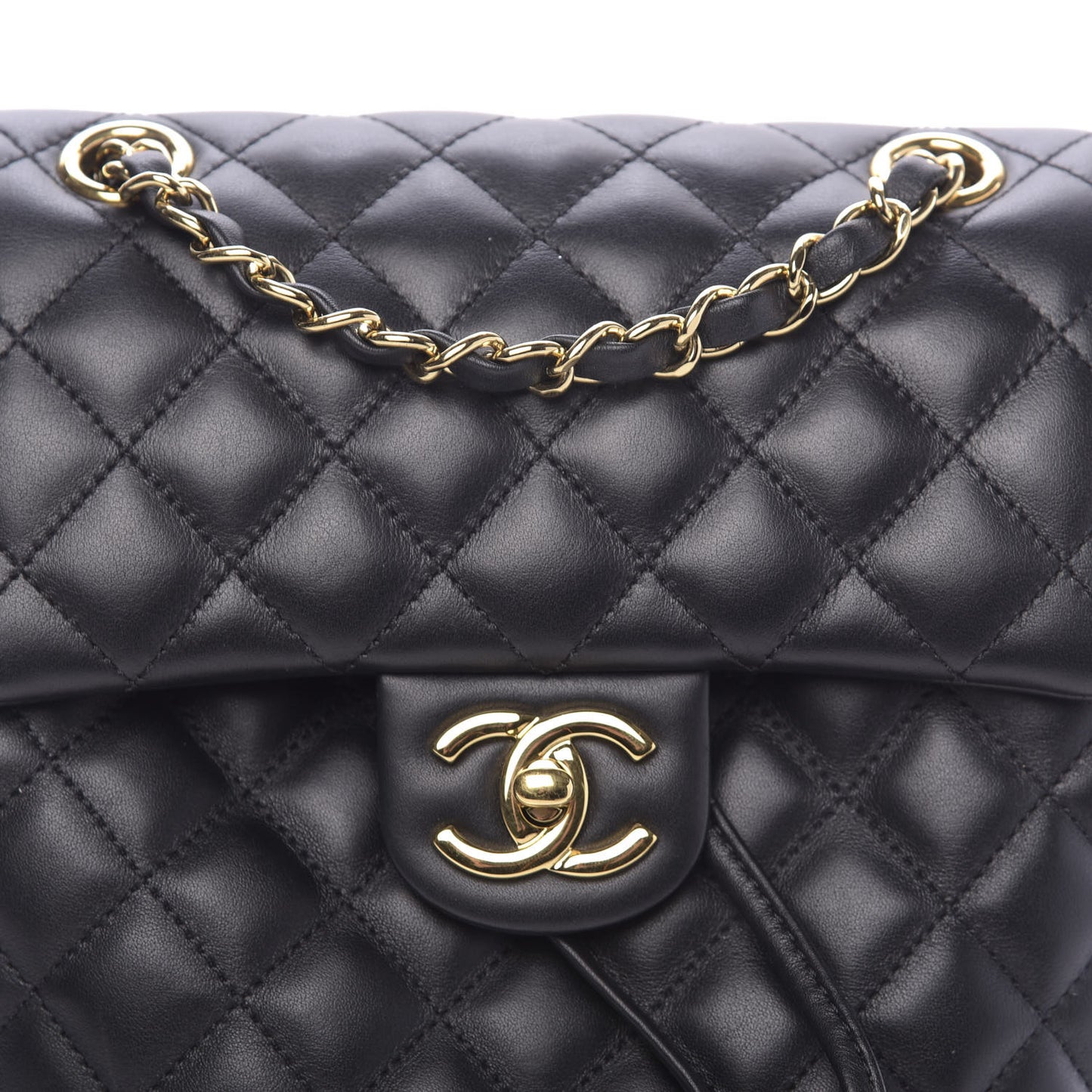 Calfskin Quilted Small Urban Spirit Backpack Black
