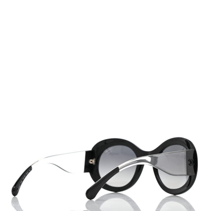 Chanel Signature Oval Polarized Sunglasses 5265 Black 4 of 8