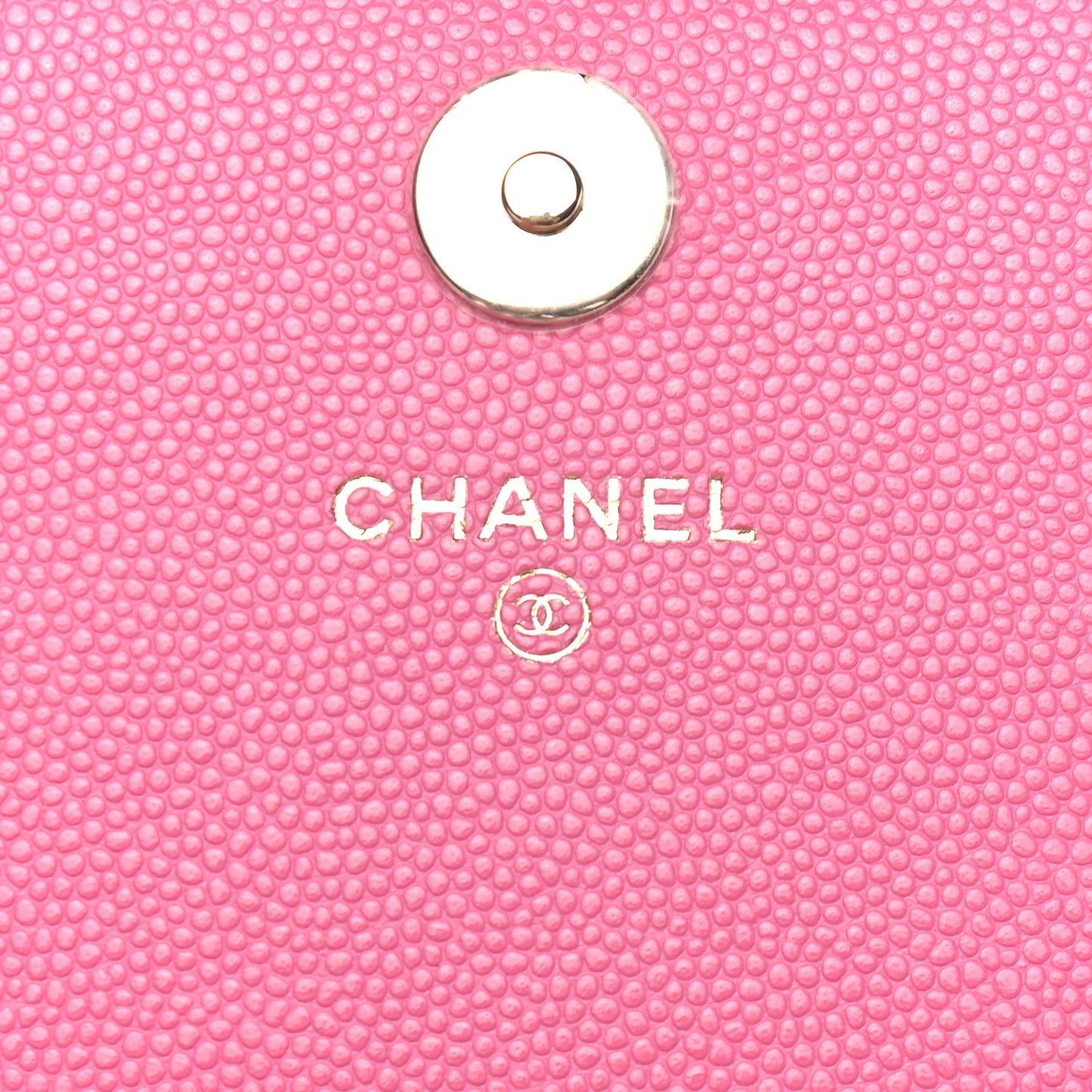 Caviar Quilted Square Wallet On Chain WOC Pink