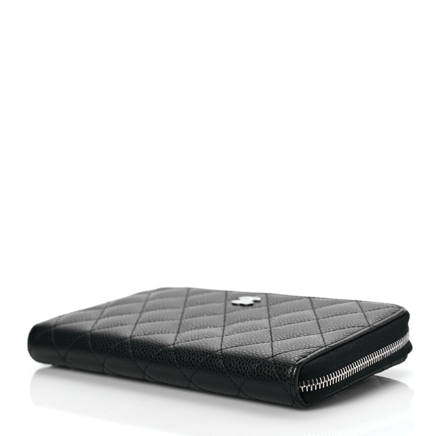 Chanel Caviar Quilted Large Gusset Zip Around Wallet Black 9 of 9