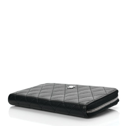 Chanel Caviar Quilted Large Gusset Zip Around Wallet Black 9 of 9