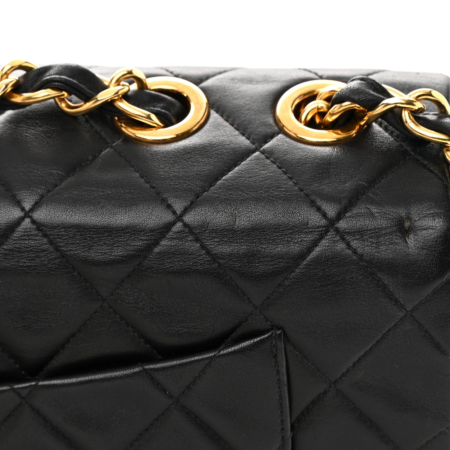 Lambskin Quilted XL Jumbo Single Flap Black