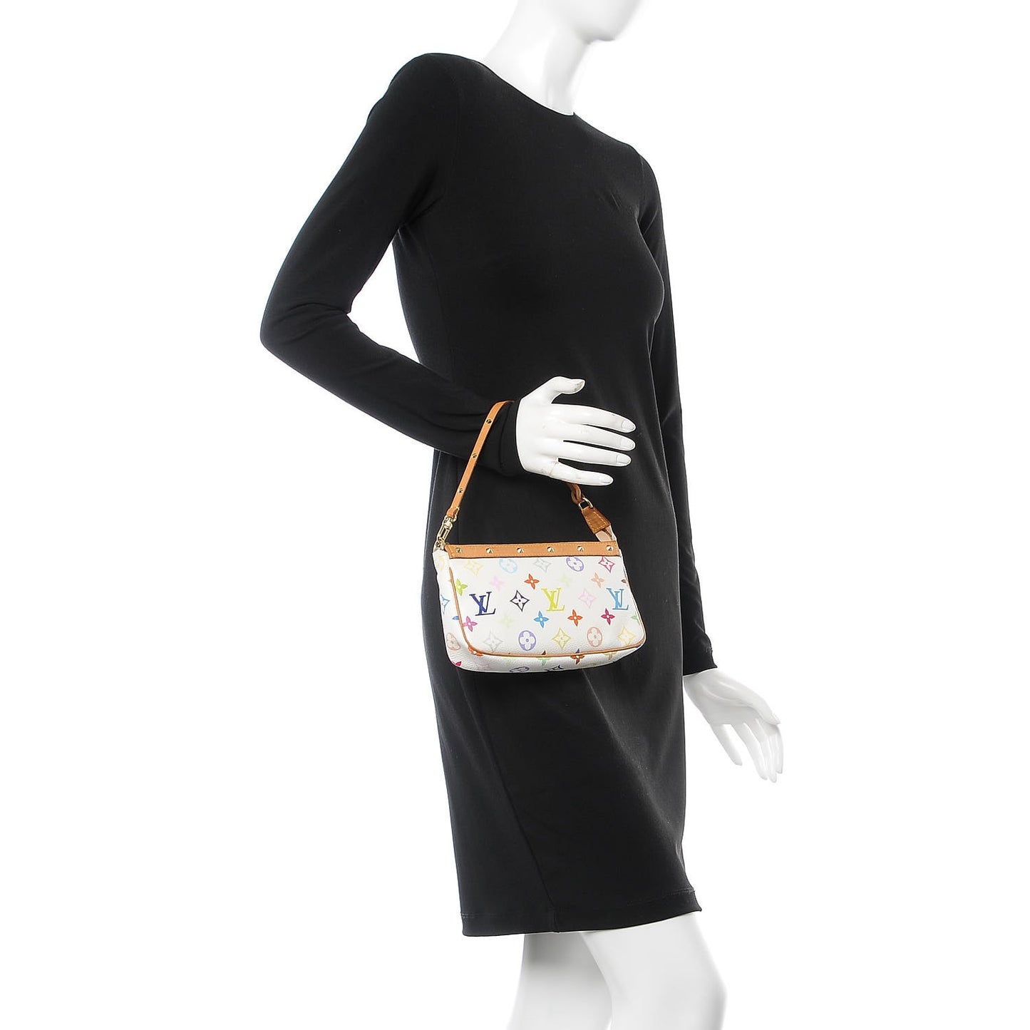 Monogram Multicolor Pochette Accessories White