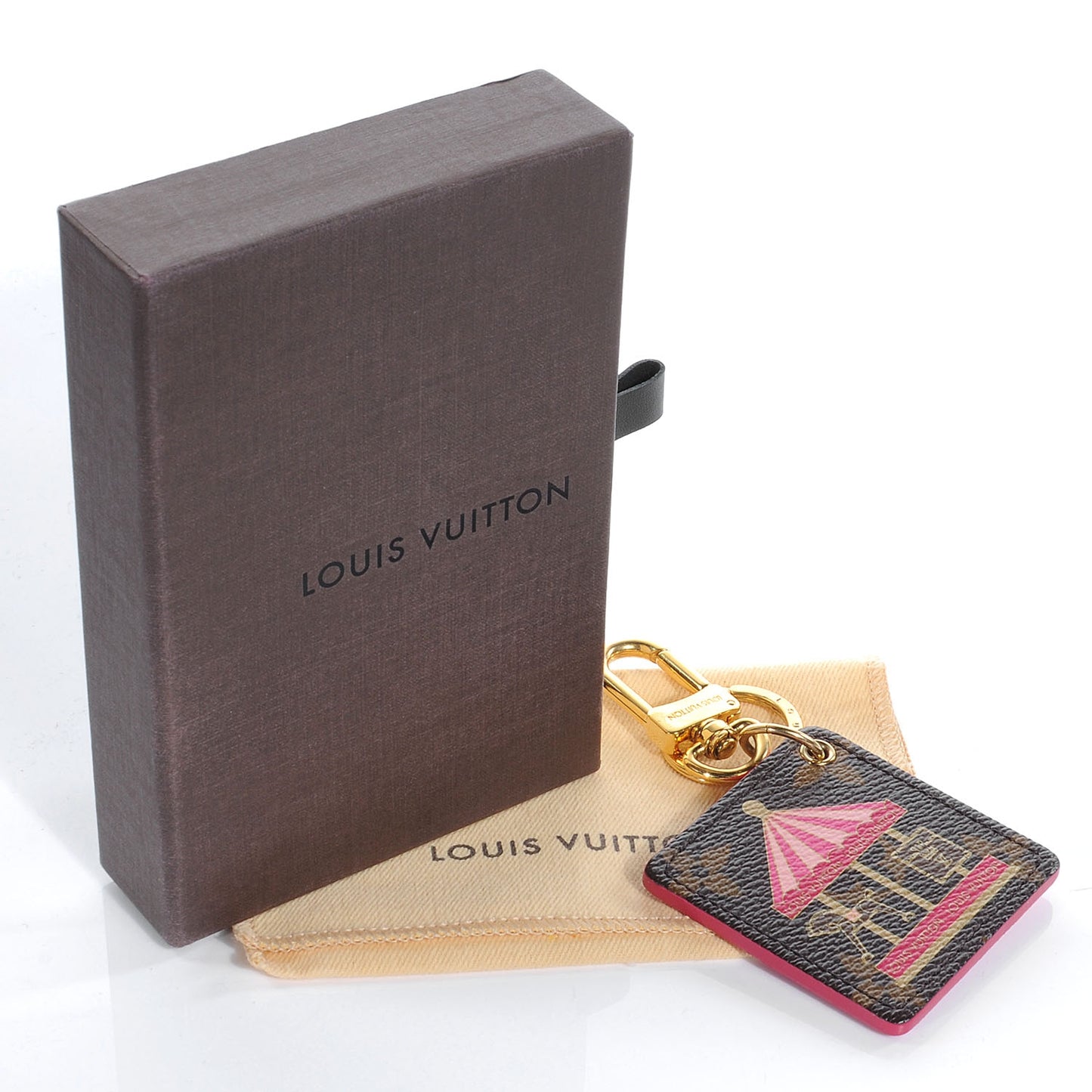 Monogram Illustre Carousel Bag Charm Key Ring Pink