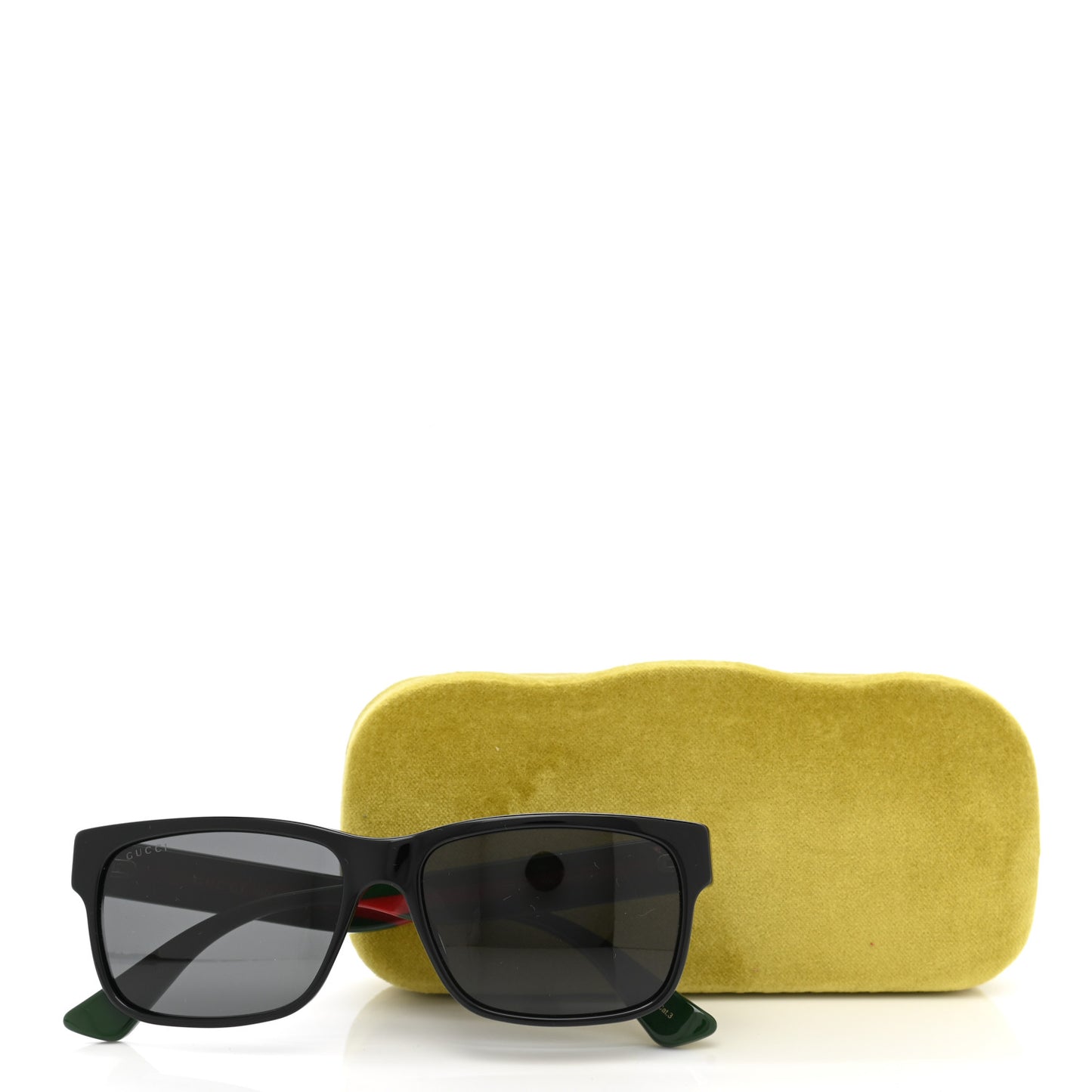 Acetate Square Frame Web Sunglasses GG0340S Black