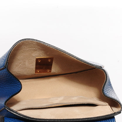 Chloe Grained Lambskin Mini Drew Shoulder Bag Factory Blue 5 of 8