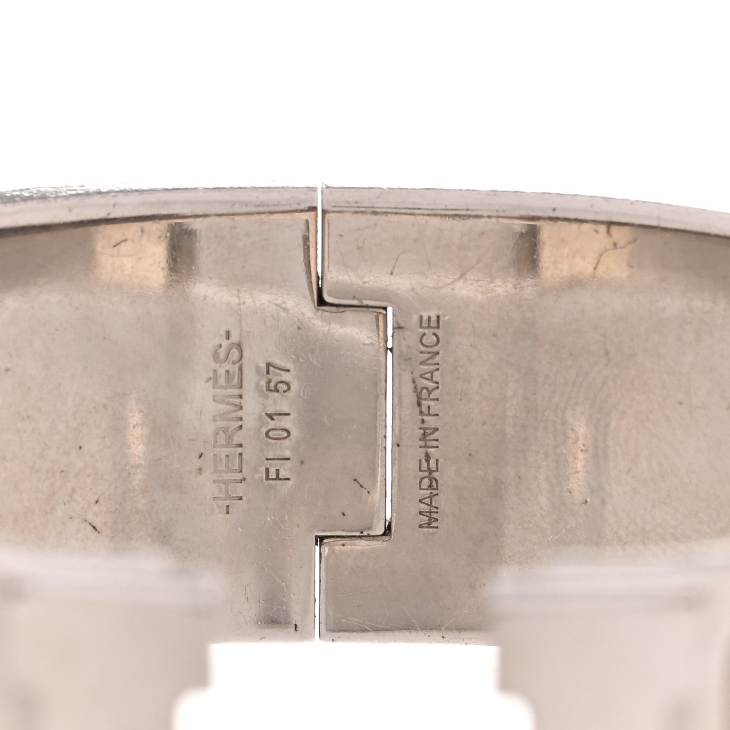 Hermes Enamel Wide Clic Clac H Bracelet PM Blanc Percale 4 of 4