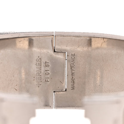 Hermes Enamel Wide Clic Clac H Bracelet PM Blanc Percale 4 of 4