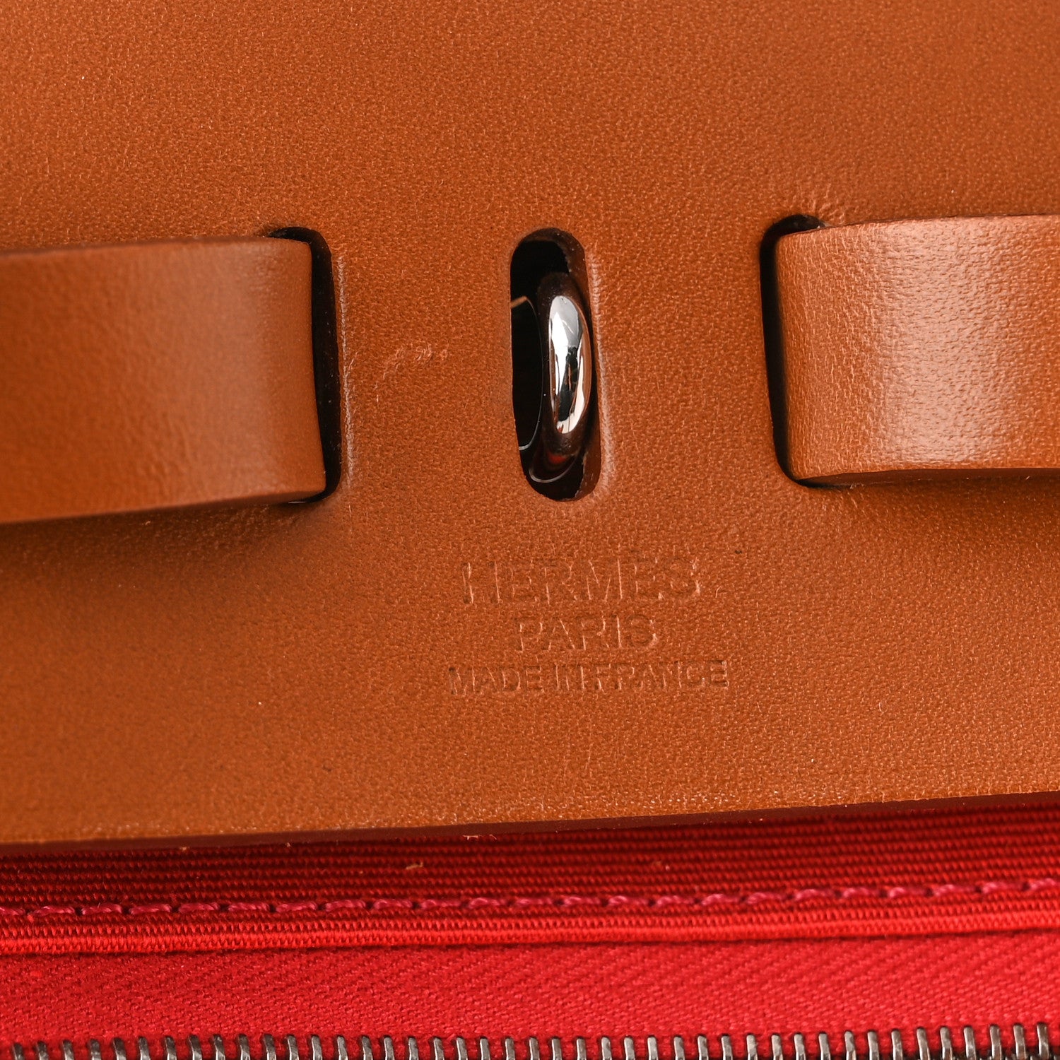 Hermes Military Toile Vache Hunter Herbag a Dos Zip Retourne Backpack Bougainvillea Fauve 7 of 12