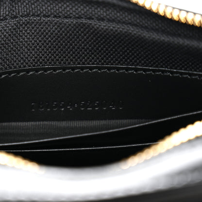 Gucci Calfskin GG Super Mini Debossed Chain Wallet Black 7 of 10