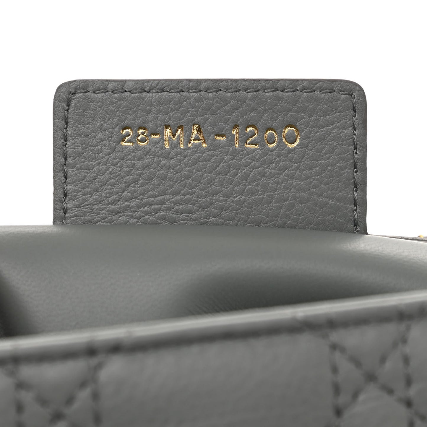Lambskin Cannage Large Caro Bag Grey Stone