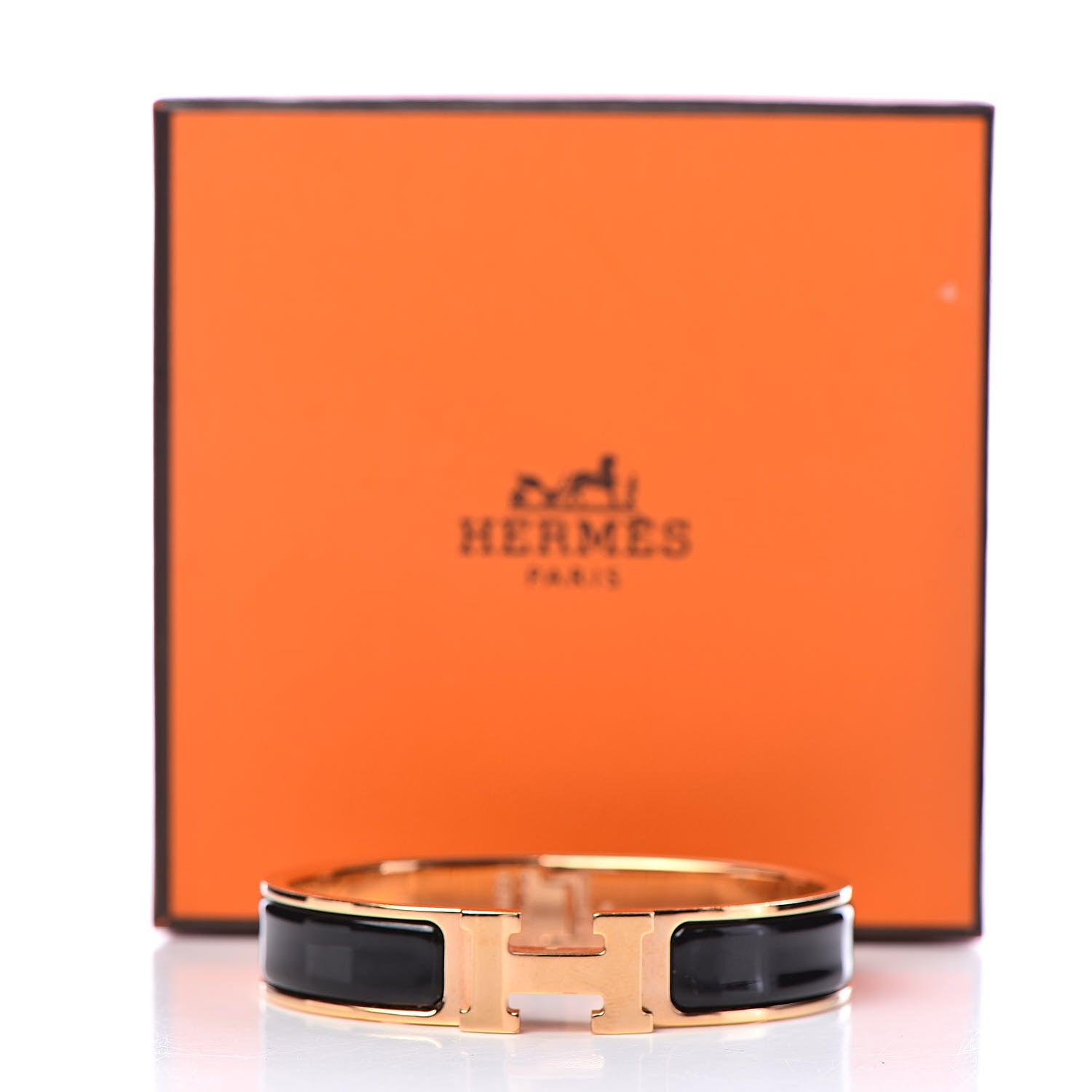 Hermes Enamel Narrow Clic Clac H Bracelet PM Black 5 of 5