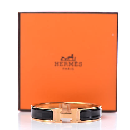 Hermes Enamel Narrow Clic Clac H Bracelet PM Black 5 of 5