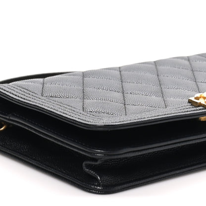 Chanel Caviar Quilted Boy Wallet On Chain WOC Black 9 of 10