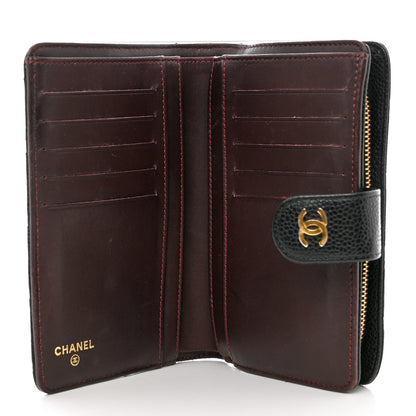 Chanel Caviar Quilted CC French Wallet Black 5 of 9