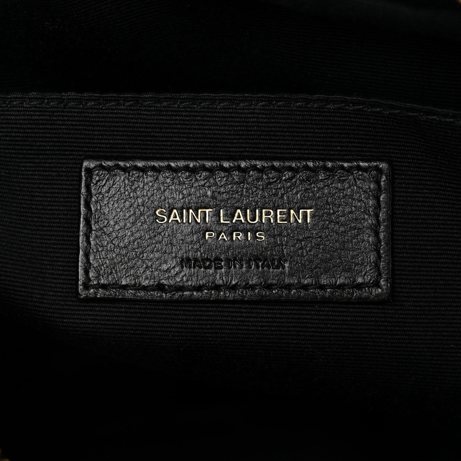 Saint Laurent Calfskin Matelasse Monogram Lou Camera Bag Dark Latte 6 of 12