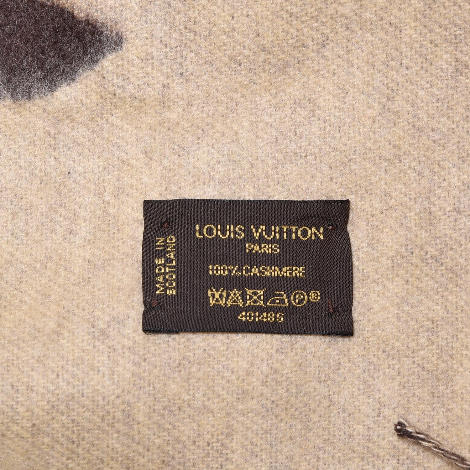 Louis Vuitton Cashmere Monogram Reykjavik Scarf Brown 4 of 4