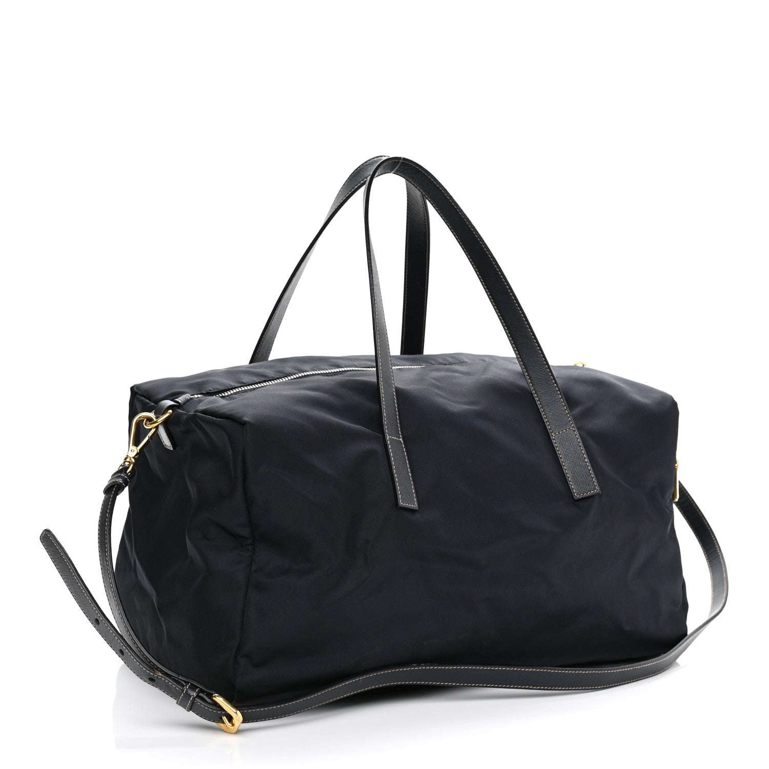 Prada Tessuto Nylon Saffiano Weekender Baltico 2 of 10