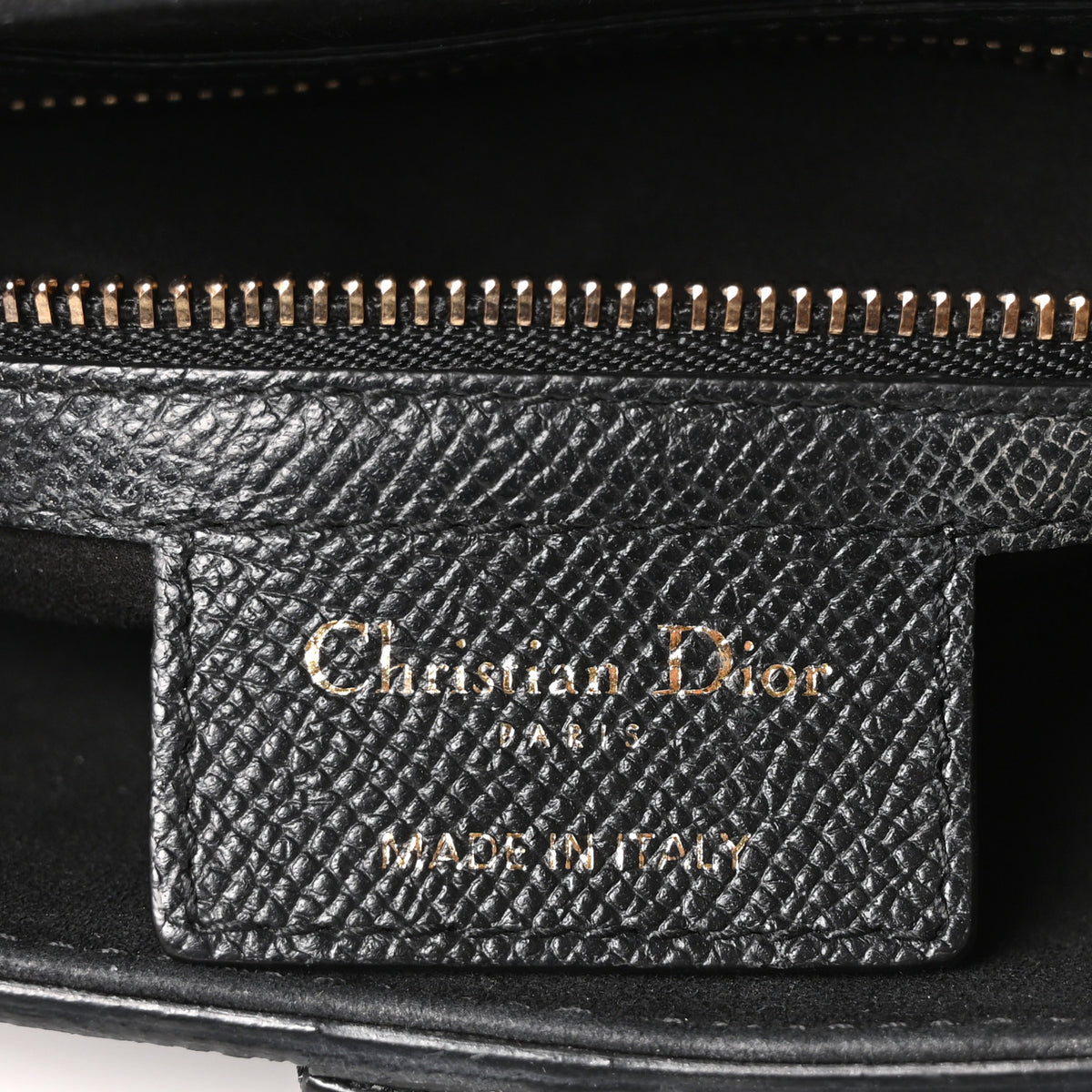Christian Dior Grained Calfskin Saddle Bag Black 6 of 11