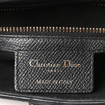 Christian Dior Grained Calfskin Saddle Bag Black 6 of 11