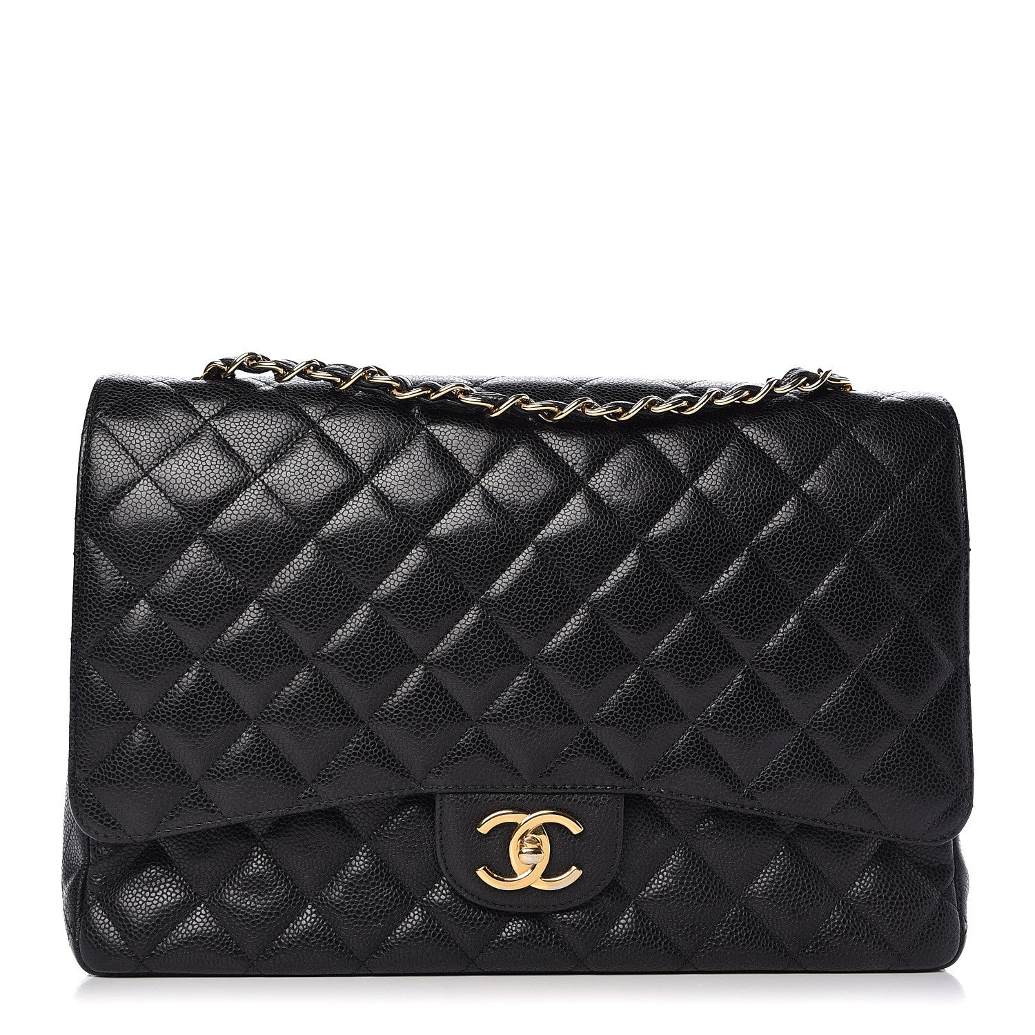 Chanel Caviar Quilted Maxi Double Flap Black 1 of 10