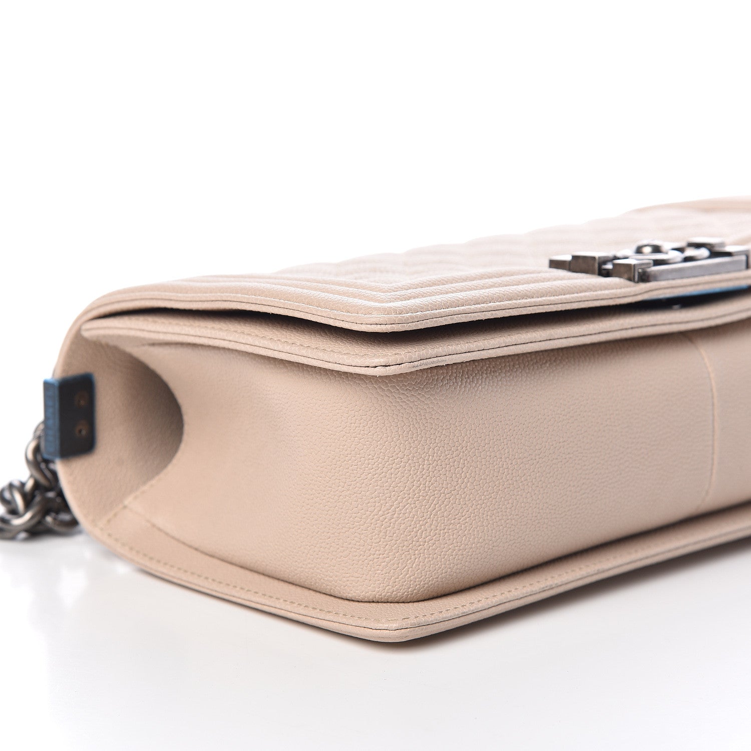 Chanel Caviar Quilted Medium Boy Flap Beige 5 of 9