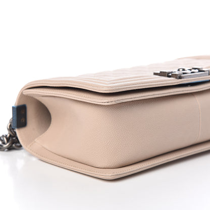 Chanel Caviar Quilted Medium Boy Flap Beige 5 of 9